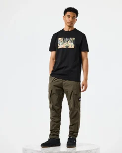 Stratford Avenue Grafik-T-Shirt Schwarz