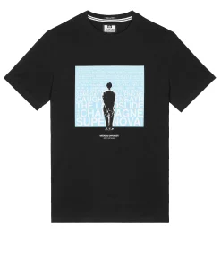 Supernova Grafik-T-Shirt Schwarz/Blau