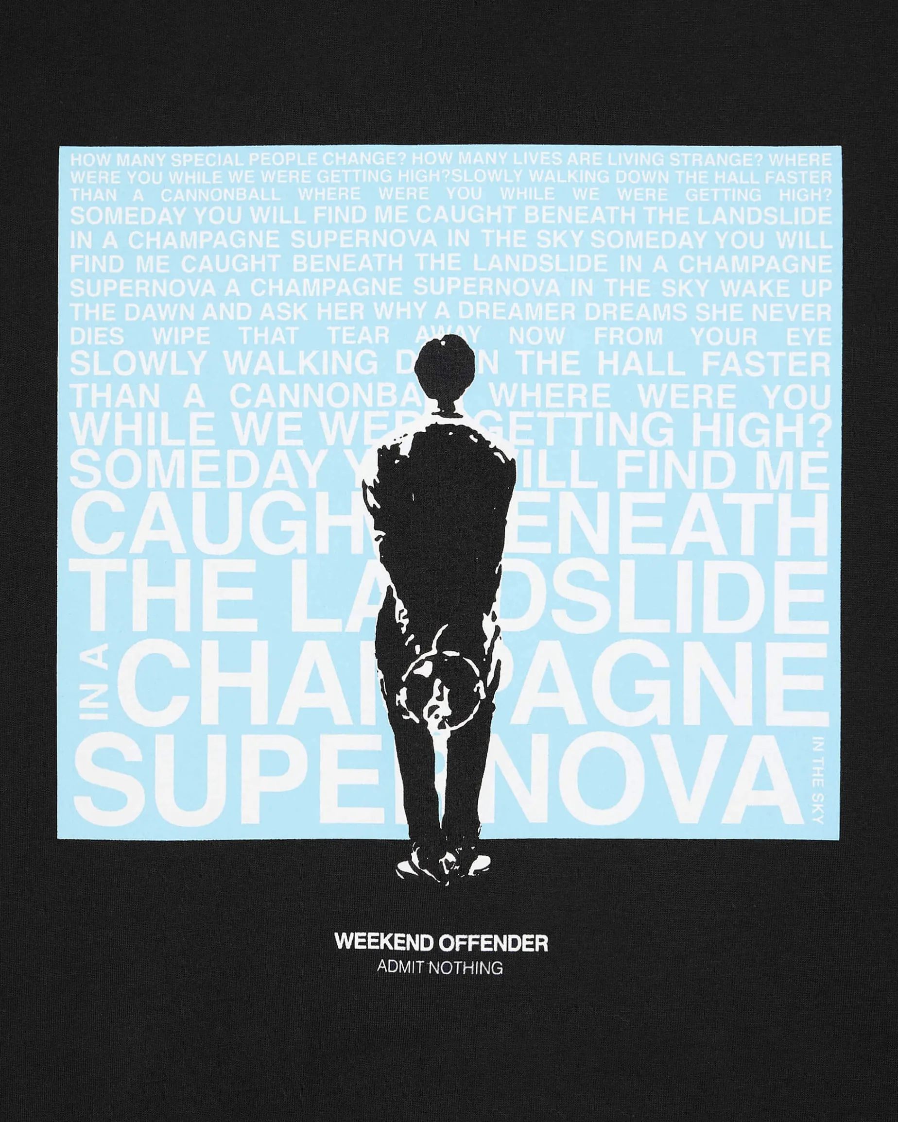 Supernova Grafik-T-Shirt Schwarz/Blau