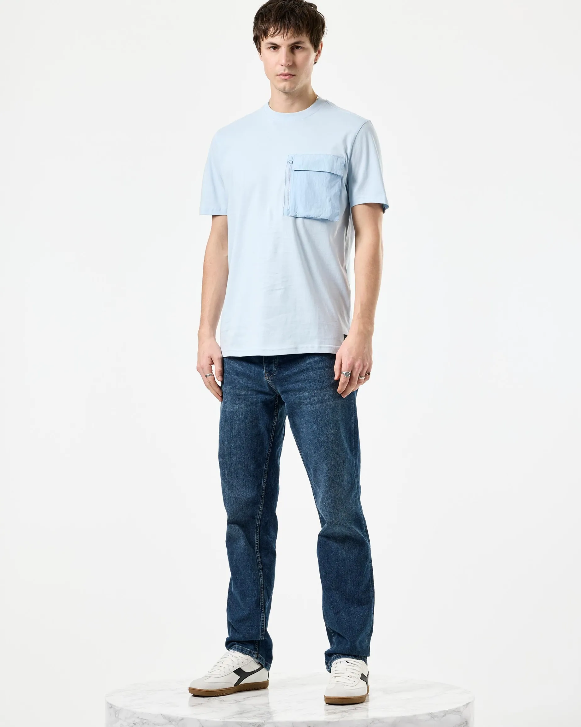 Takaji T-Shirt Ozeanwelle Blau