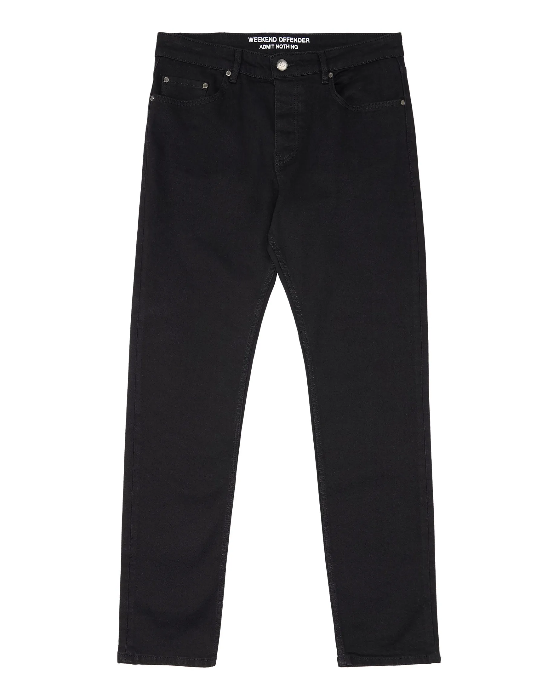 444 Tapered-Jeans aus schwarzem Denim