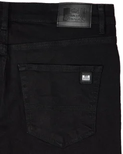444 Tapered-Jeans aus schwarzem Denim