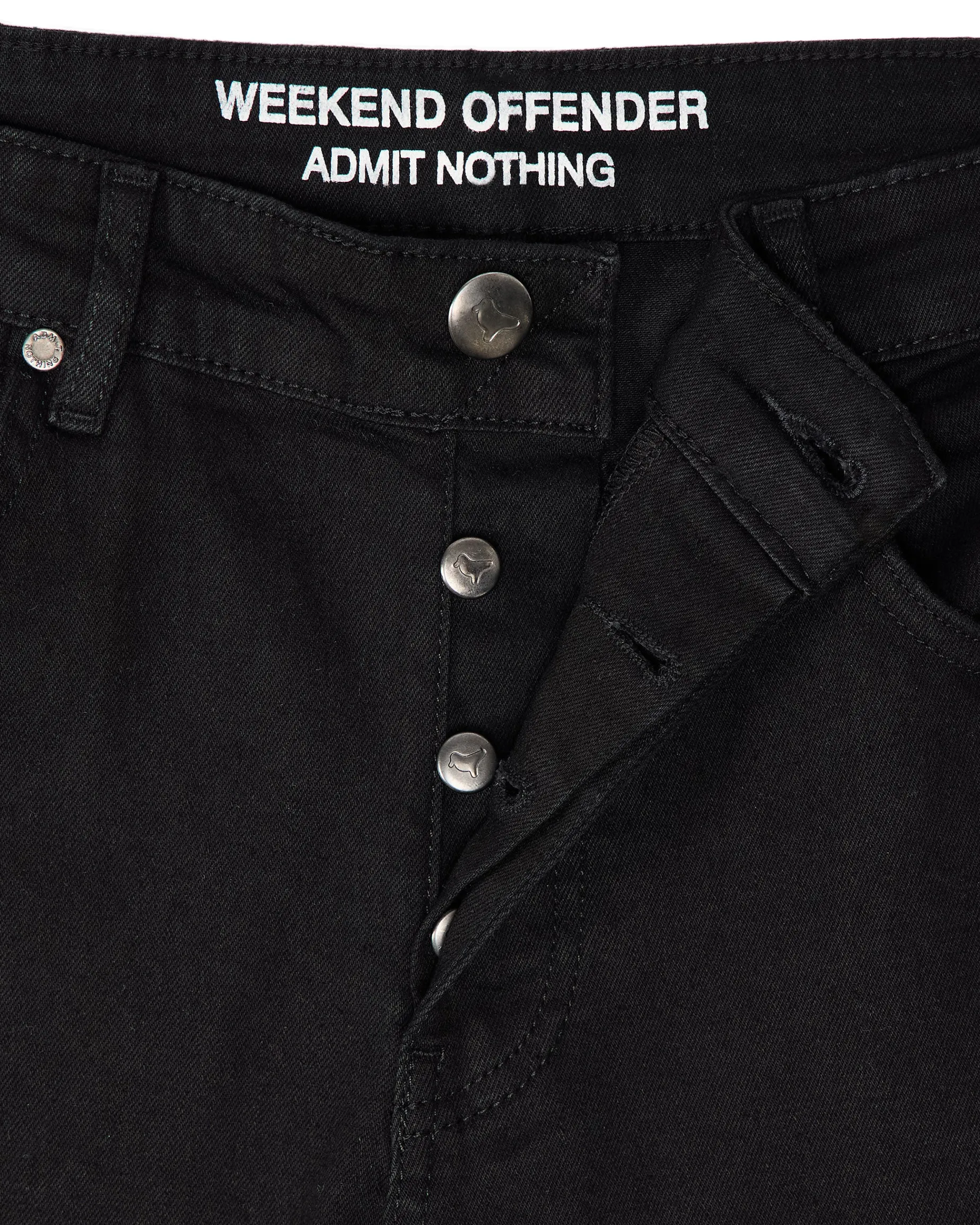 444 Tapered-Jeans aus schwarzem Denim