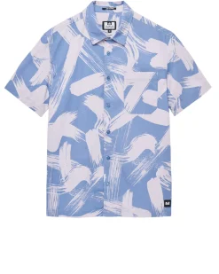 Toshima Camo Hemd Kornblumenblau