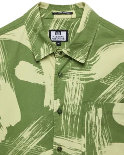 Toshima Camo Hemd Sapling Grün
