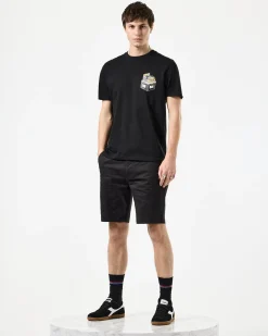 T-Shirt „Diggin“ in Schwarz