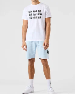 T-Shirt mit Boombox-Grafik in Weiß