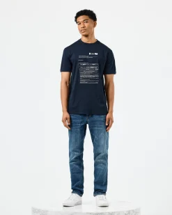T-Shirt mit Grafik „Banning Order“ in Marineblau