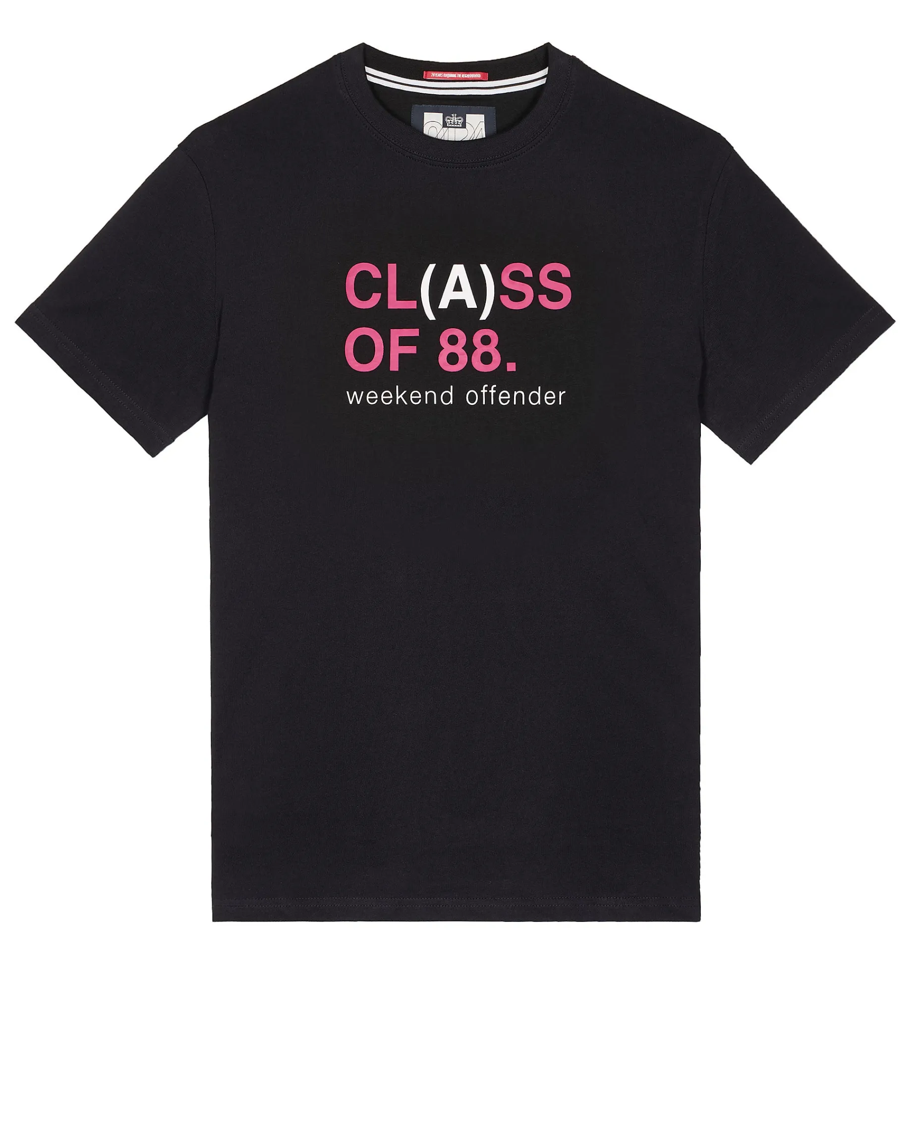 T-Shirt mit Grafik der Klasse A, Schwarz