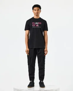 T-Shirt mit Grafik der Klasse A, Schwarz