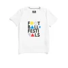 T-Shirt mit Grafik „Football + Festivals“ für Kinder in Weiß
