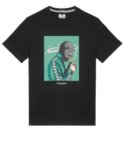 T-Shirt mit Grafik „Fumo“ Schwarz