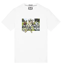 T-Shirt mit Grafik „Hymns“ in Weiß