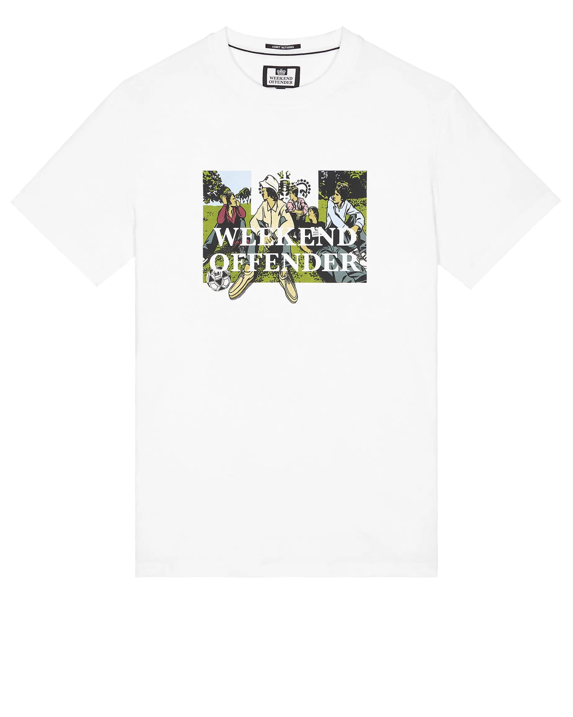 T-Shirt mit Grafik „Hymns“ in Weiß