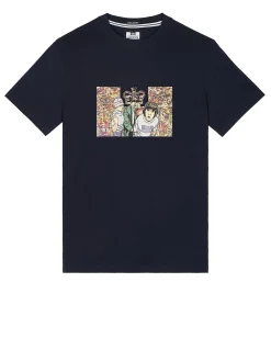 T-Shirt mit Grafik Nummer 5, Marineblau