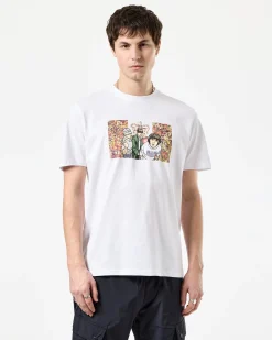 T-Shirt mit Grafik Nummer 5 Weiß