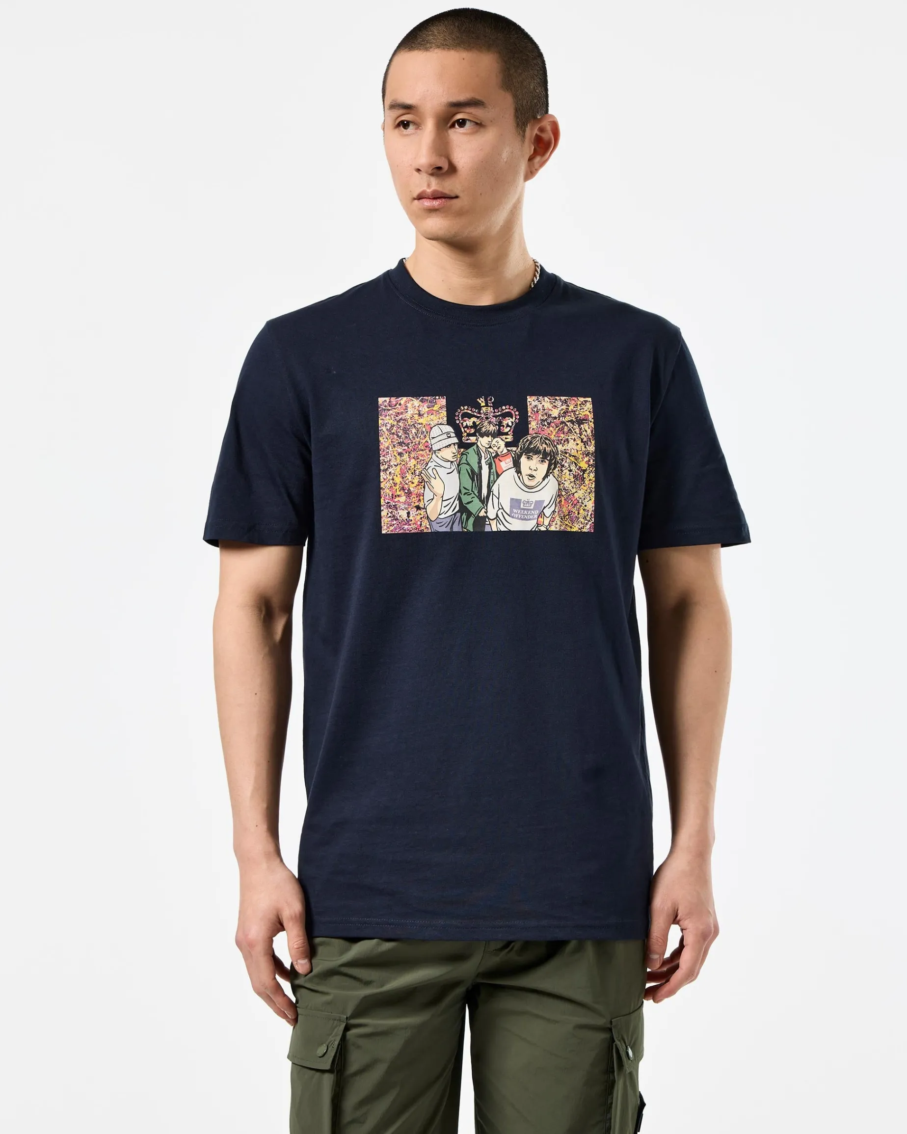 T-Shirt mit Grafik Nummer 5, Marineblau