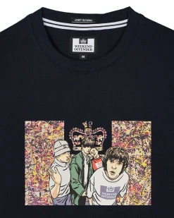 T-Shirt mit Grafik Nummer 5, Marineblau
