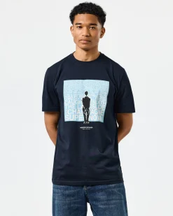 T-Shirt mit Grafik Supernova Marineblau/Blau