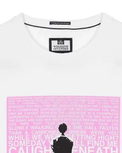 T-Shirt mit Grafik Supernova Weiß/Rosa