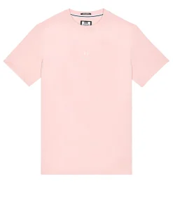 T-Shirt mit Smile-Grafik in Blassrosa