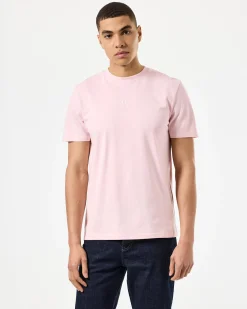 T-Shirt mit Smile-Grafik in Blassrosa