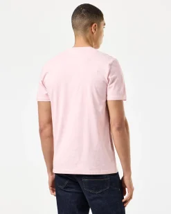T-Shirt mit Smile-Grafik in Blassrosa