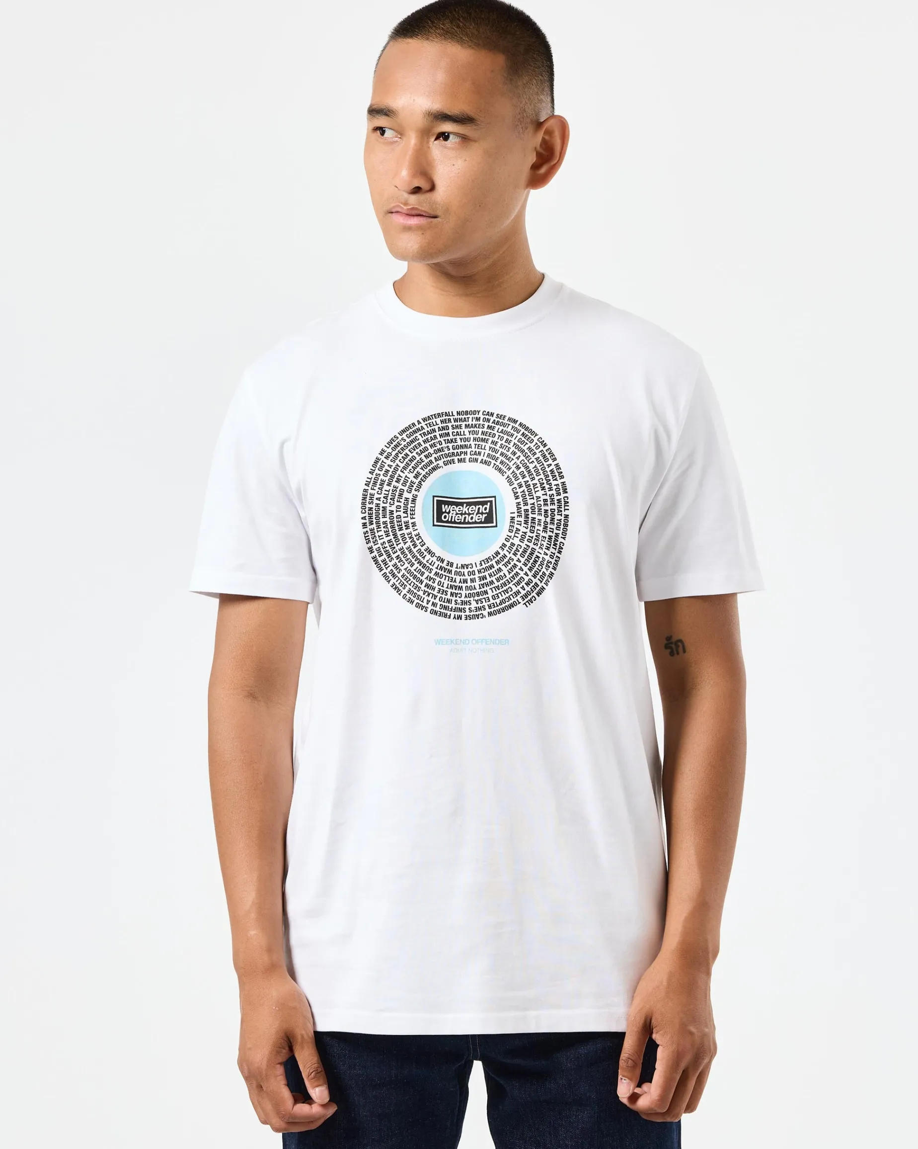 T-Shirt mit Supersonic-Grafik in Weiß