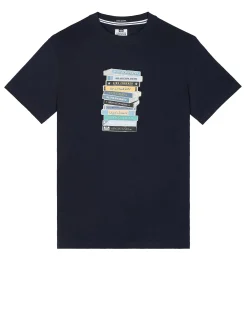 T-Shirt mit Tapes-Grafik, Marineblau