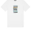 T-Shirt mit Tapes-Grafik Weiß