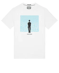 T-Shirt Supernova Graphic Weiß/Blau