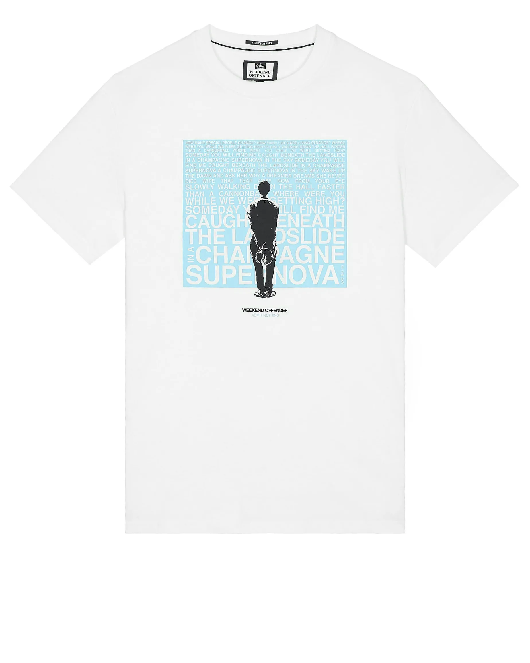T-Shirt Supernova Graphic Weiß/Blau