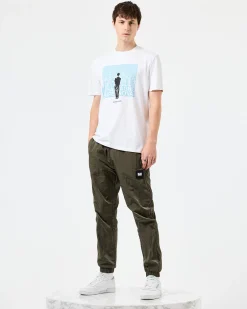 T-Shirt Supernova Graphic Weiß/Blau