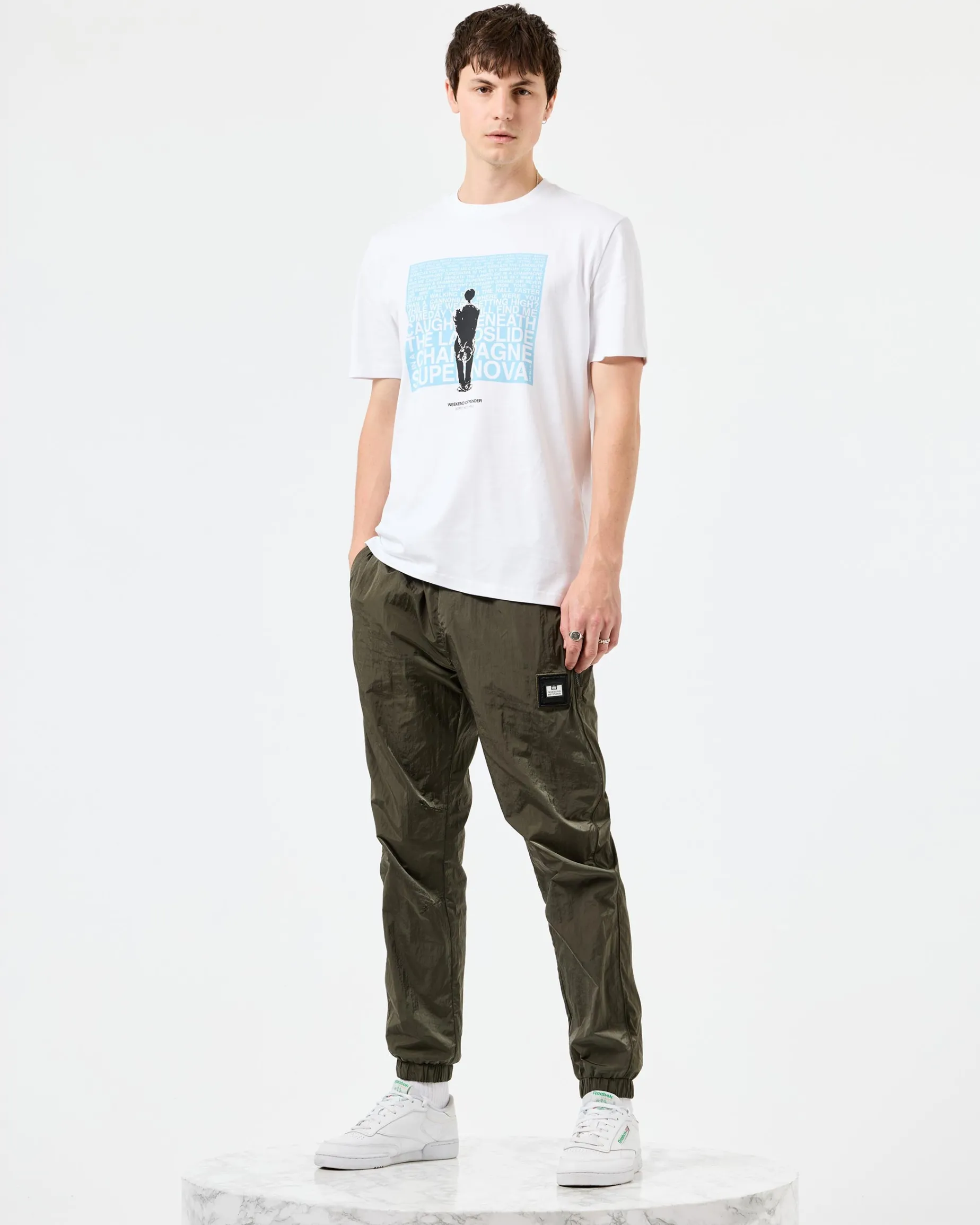 T-Shirt Supernova Graphic Weiß/Blau