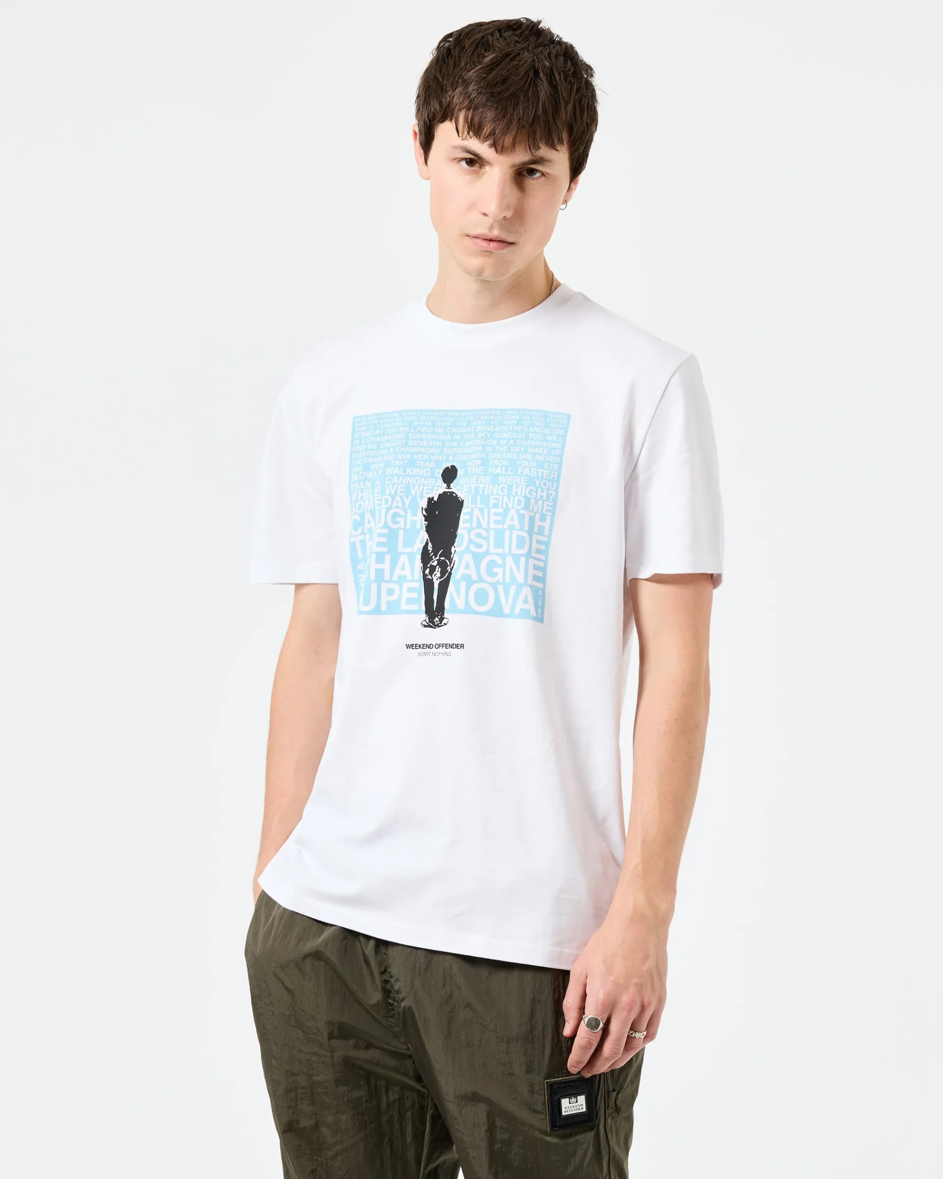 T-Shirt Supernova Graphic Weiß/Blau
