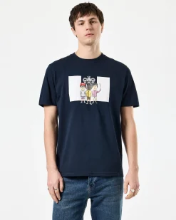 T-Shirt Weekend mit Grafik, Marineblau