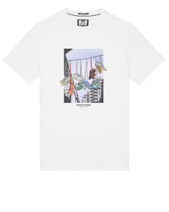 Turf Wars Grafik-T-Shirt Weiß
