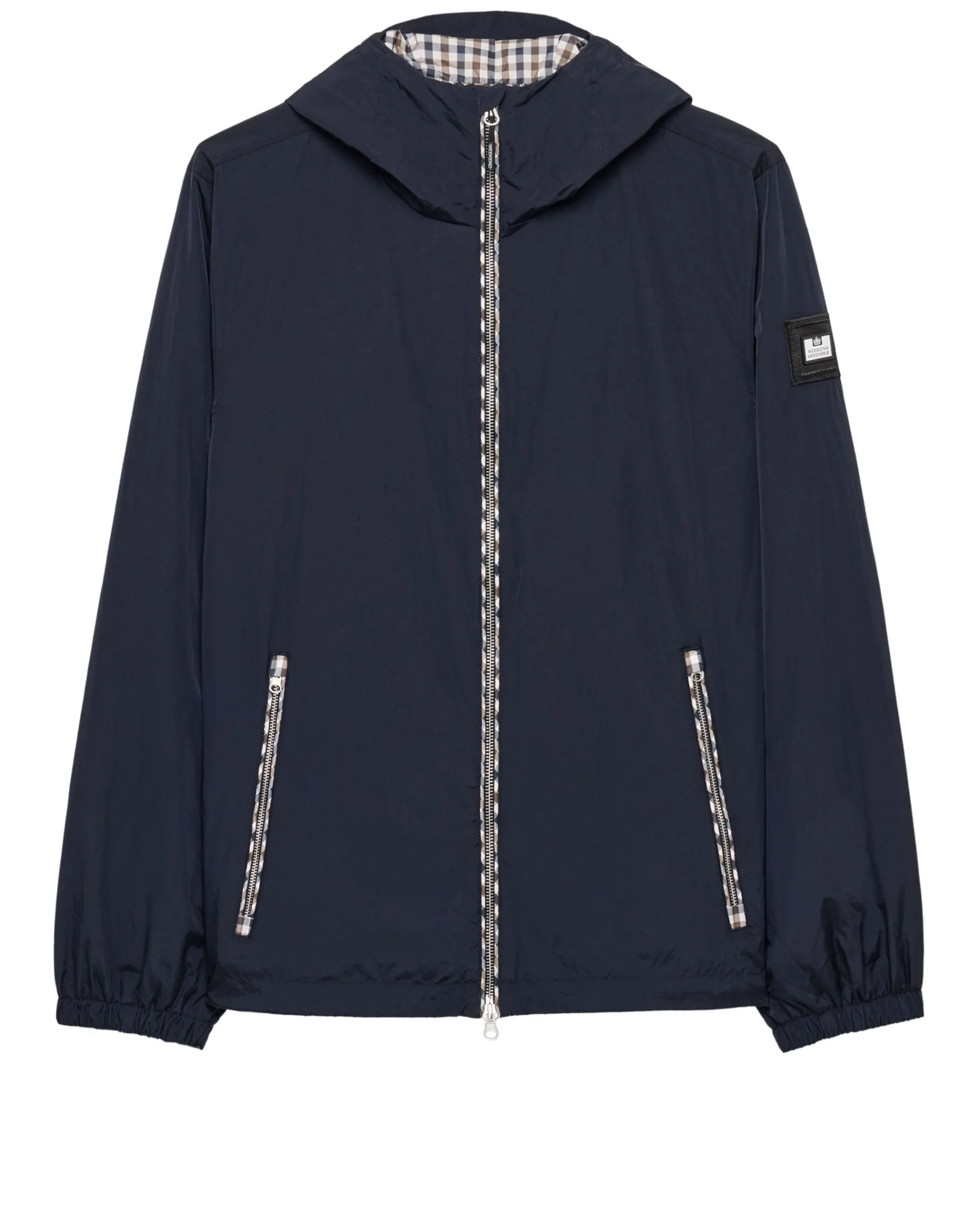 Windjacke „Campania“ mit Karomuster, Marineblau