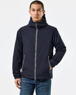 Windjacke „Campania“ mit Karomuster, Marineblau