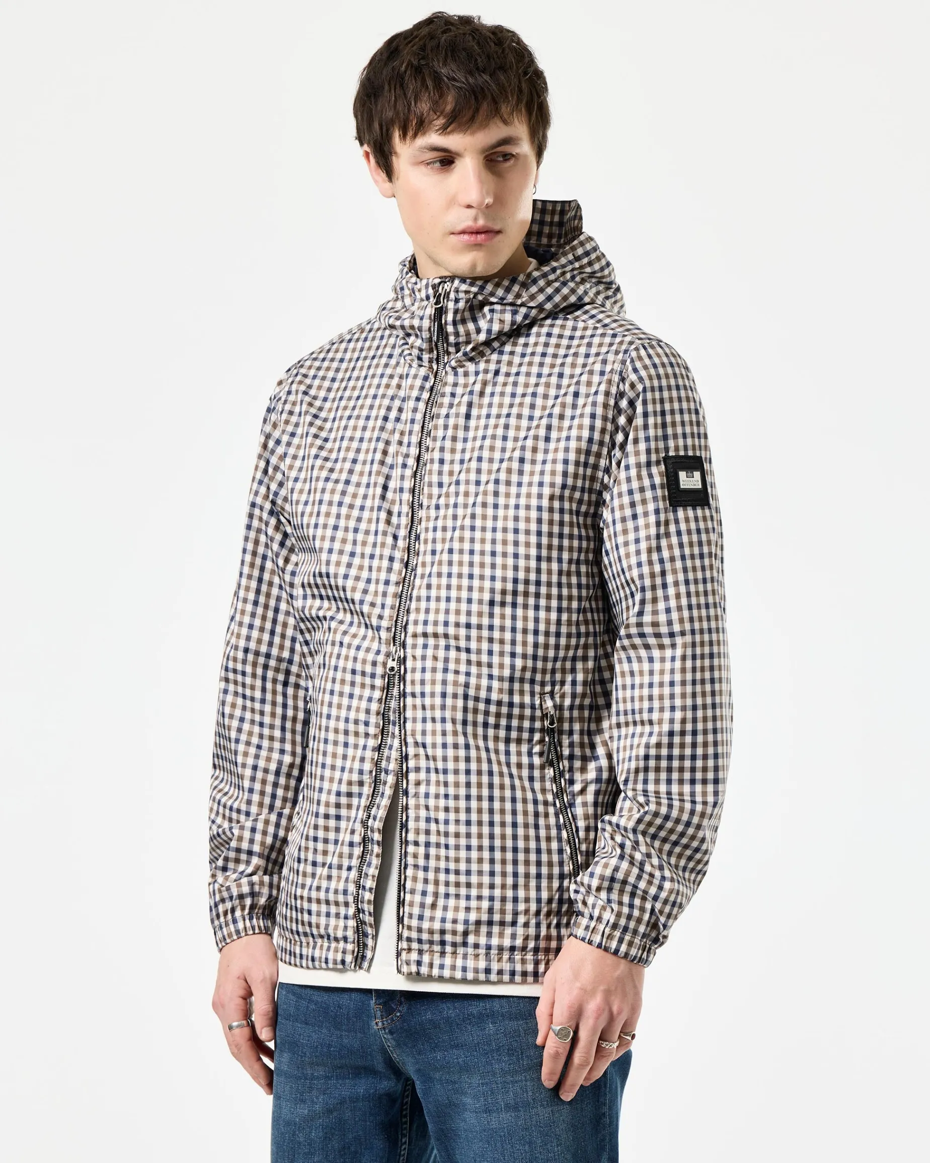 Windjacke „Campania“ mit Karomuster, mittelfarbenes House-Karomuster
