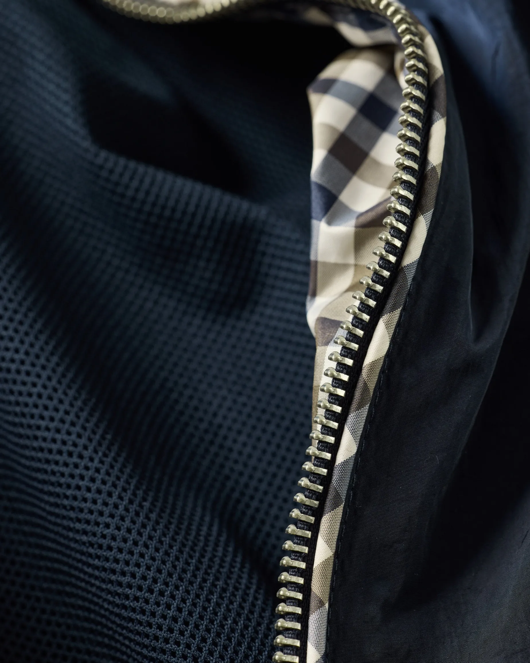 Windjacke „Campania“ mit Karomuster, Marineblau