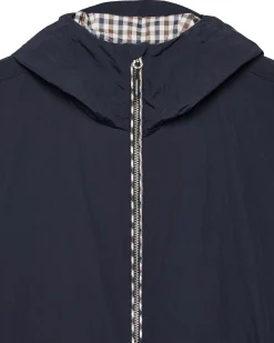Windjacke „Campania“ mit Karomuster, Marineblau