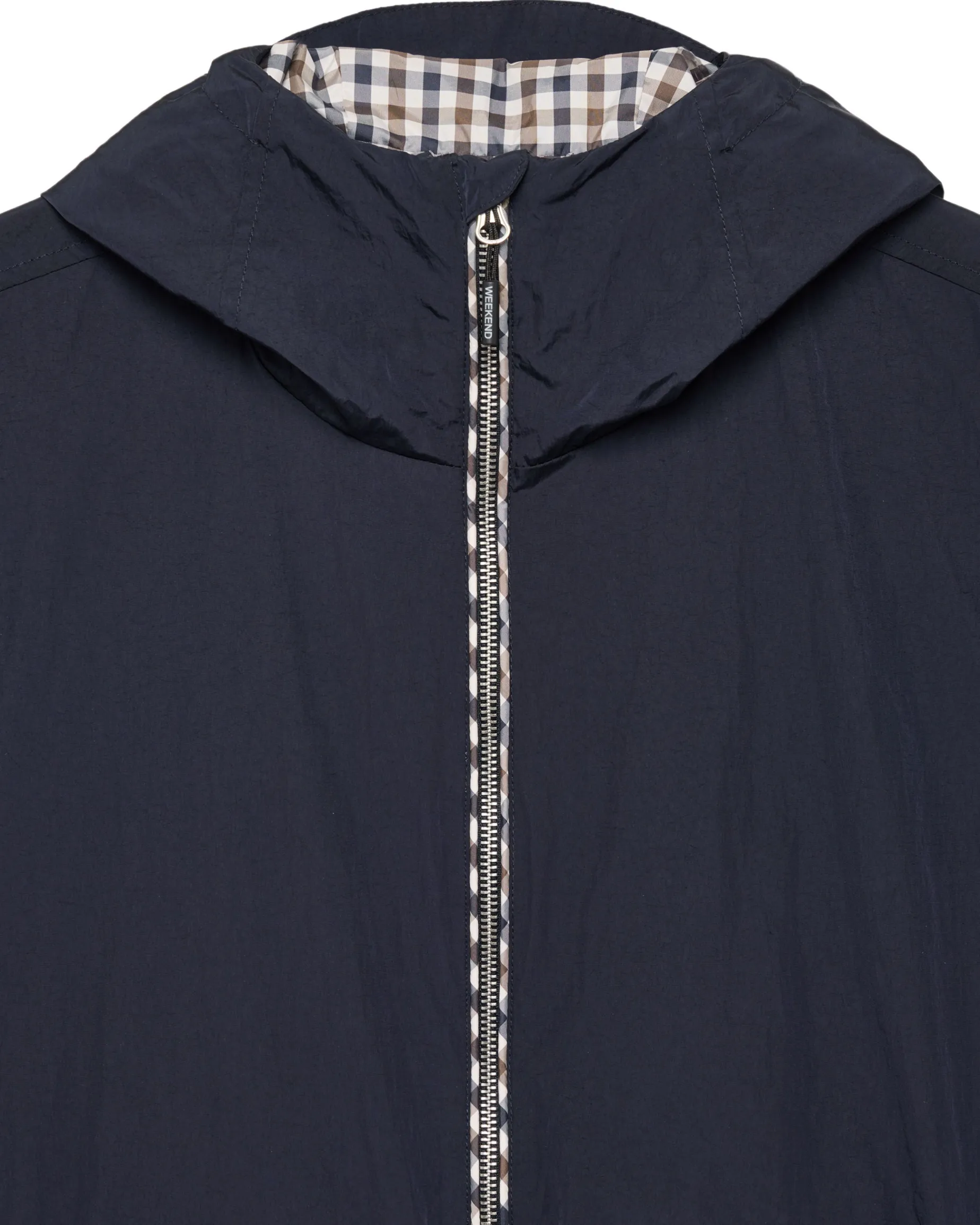 Windjacke „Campania“ mit Karomuster, Marineblau