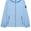 Windjacke mit Campania-Karomuster, Meeresblau