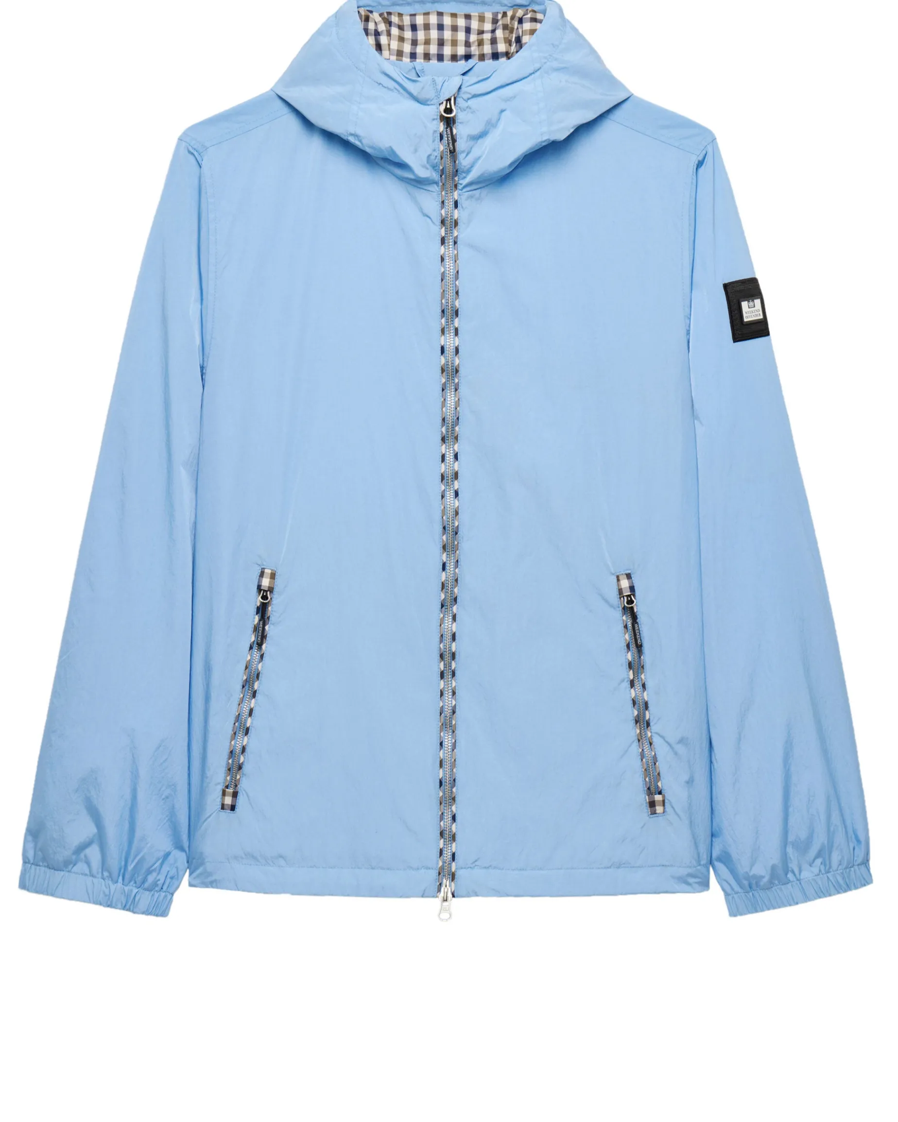 Windjacke mit Campania-Karomuster, Meeresblau