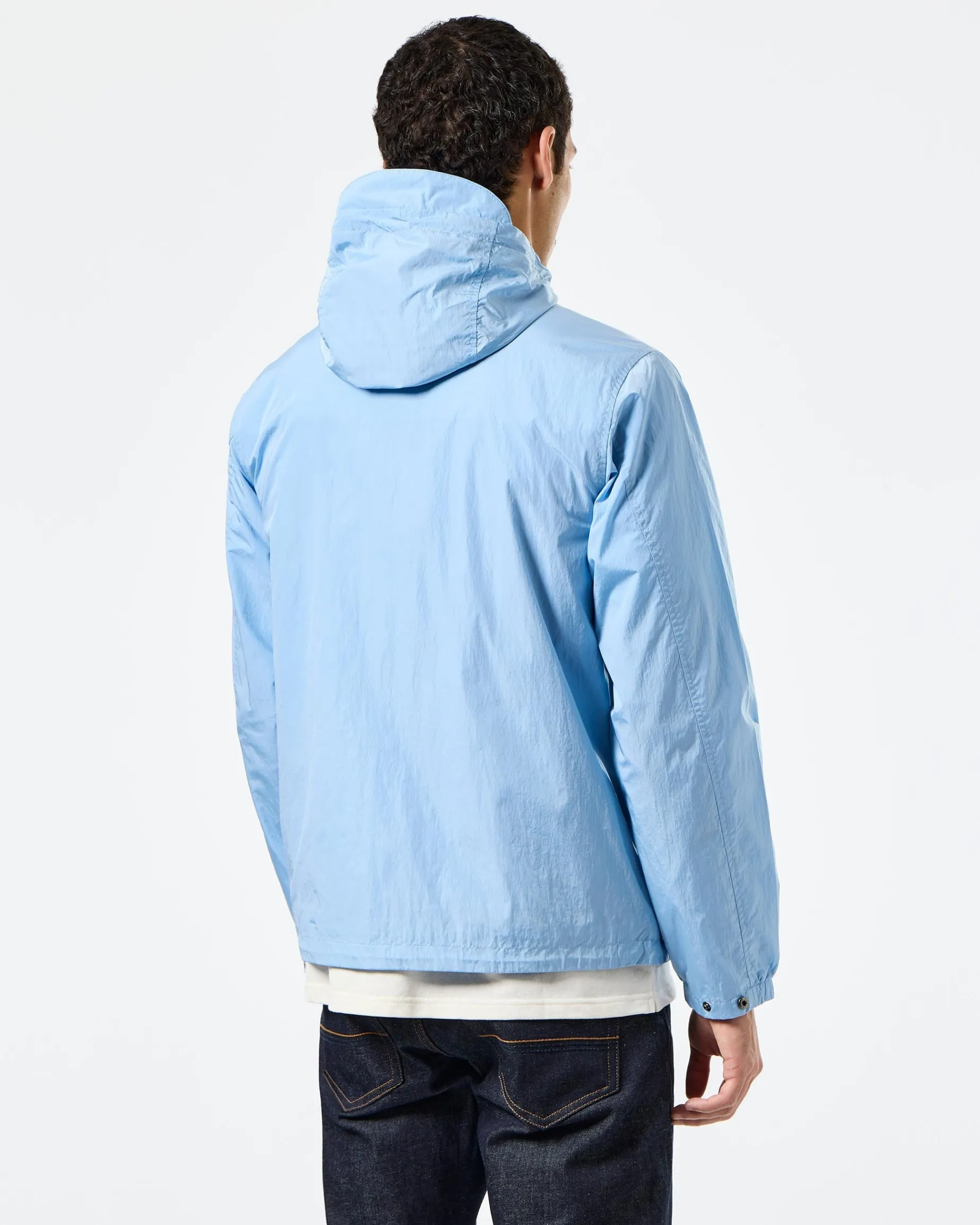 Windjacke mit Campania-Karomuster, Meeresblau