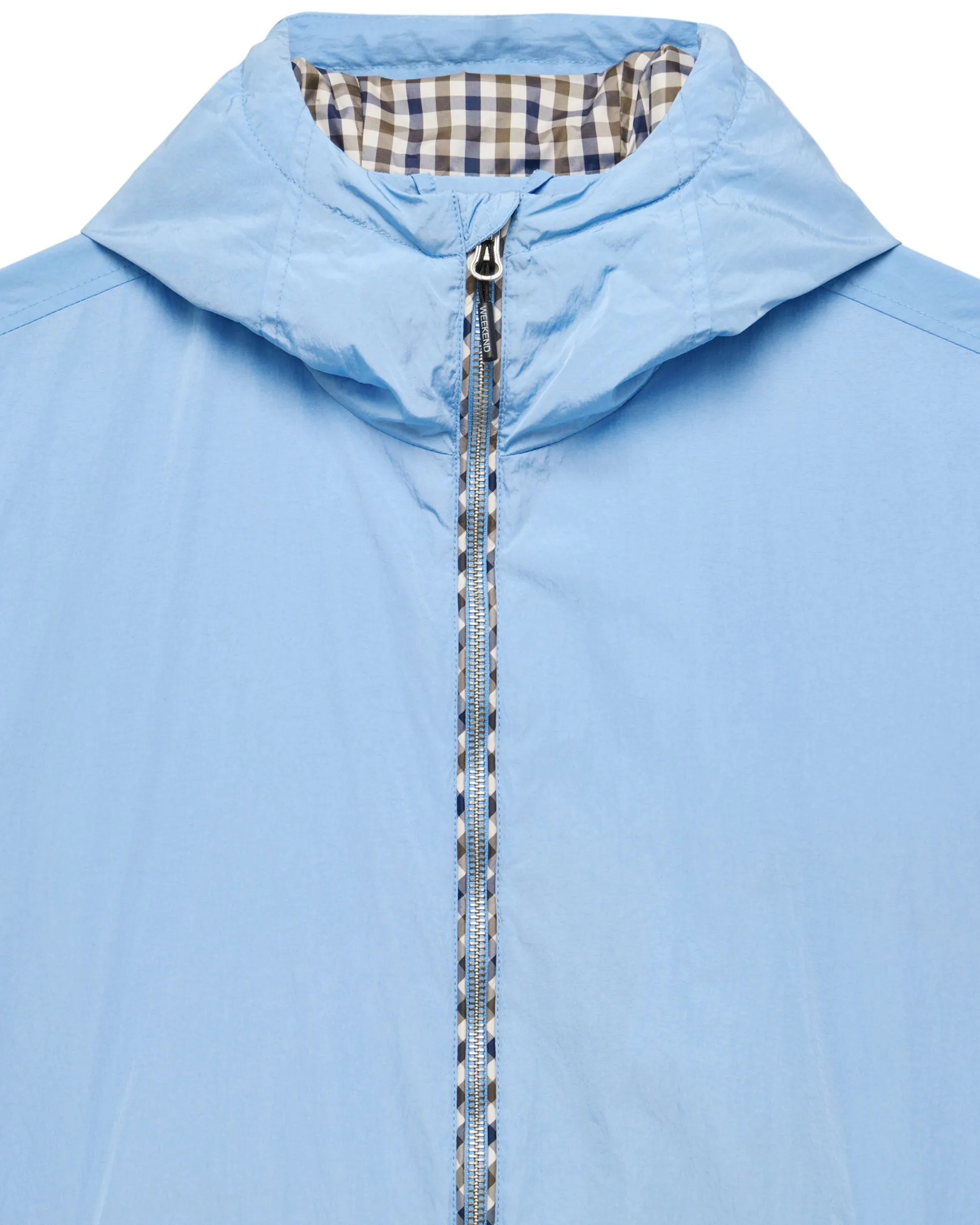 Windjacke mit Campania-Karomuster, Meeresblau