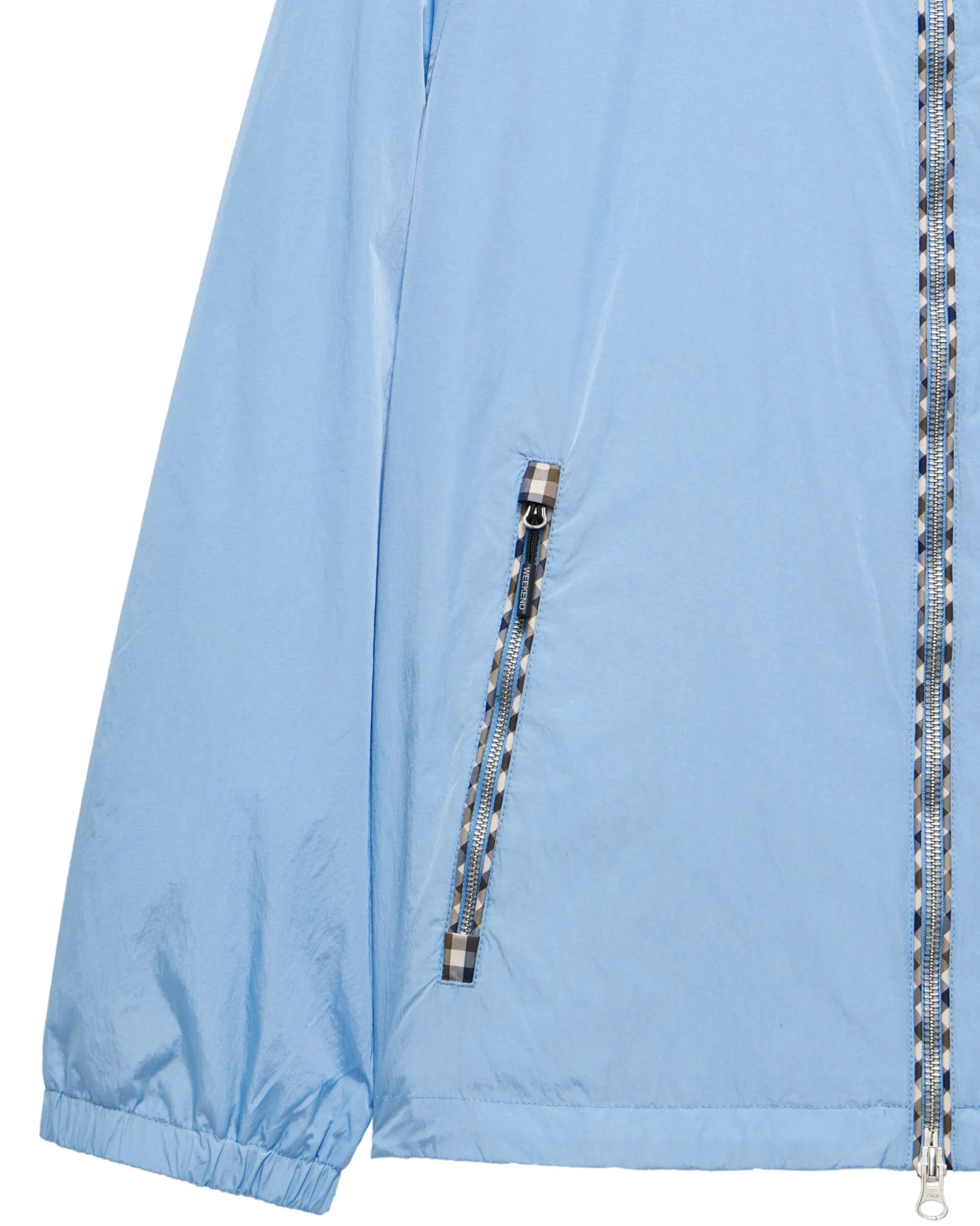 Windjacke mit Campania-Karomuster, Meeresblau