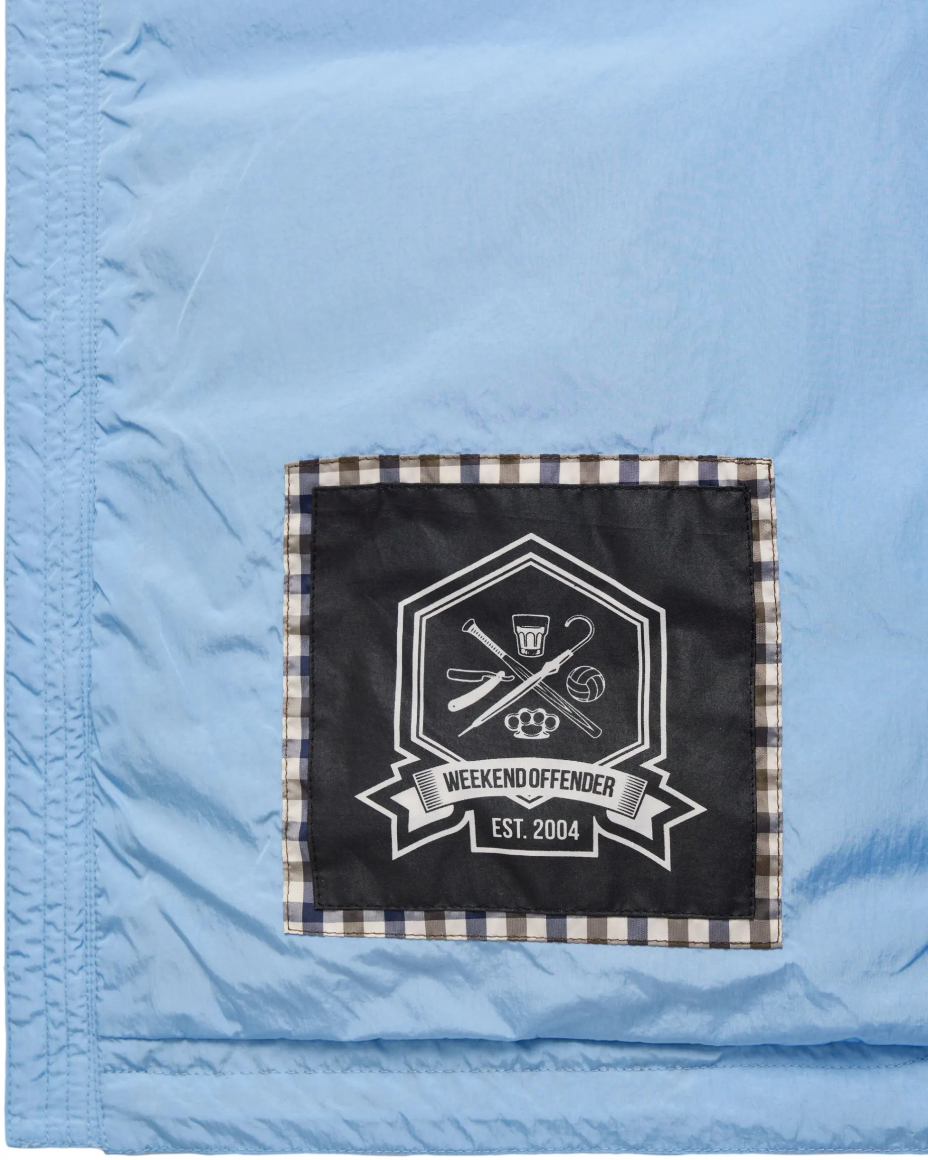 Windjacke mit Campania-Karomuster, Meeresblau