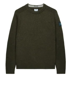 Zagreb Strickpullover aus Wolle, Burggrün